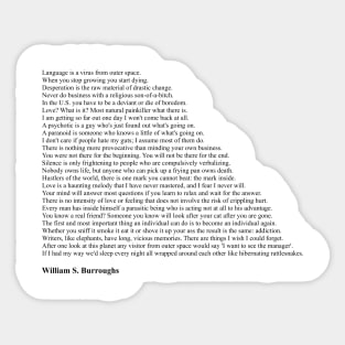 William S. Burroughs Quotes Sticker